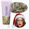 Go Ho Christmas Body Hair Face Glitter Gel,Christmas Glitters Face Paint,Holographic Colorful Sequins Chunky Reflective Face Glitter Makeup,Festival Rave Outfits for Women view 1