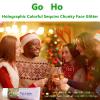 Go Ho Christmas Body Hair Face Glitter Gel,Christmas Glitters Face Paint,Holographic Colorful Sequins Chunky Reflective Face Glitter Makeup,Festival Rave Outfits for Women view 4