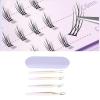 6 Pcs Eyelash Applicator Tool Set, Stainless Steel Lash Tweezers, False Eyelash Scissors, Lash Cluster Tweezer, Eyebrow Curler, Lash Brush with Box, for Eyelash Extensions, Nail view 3