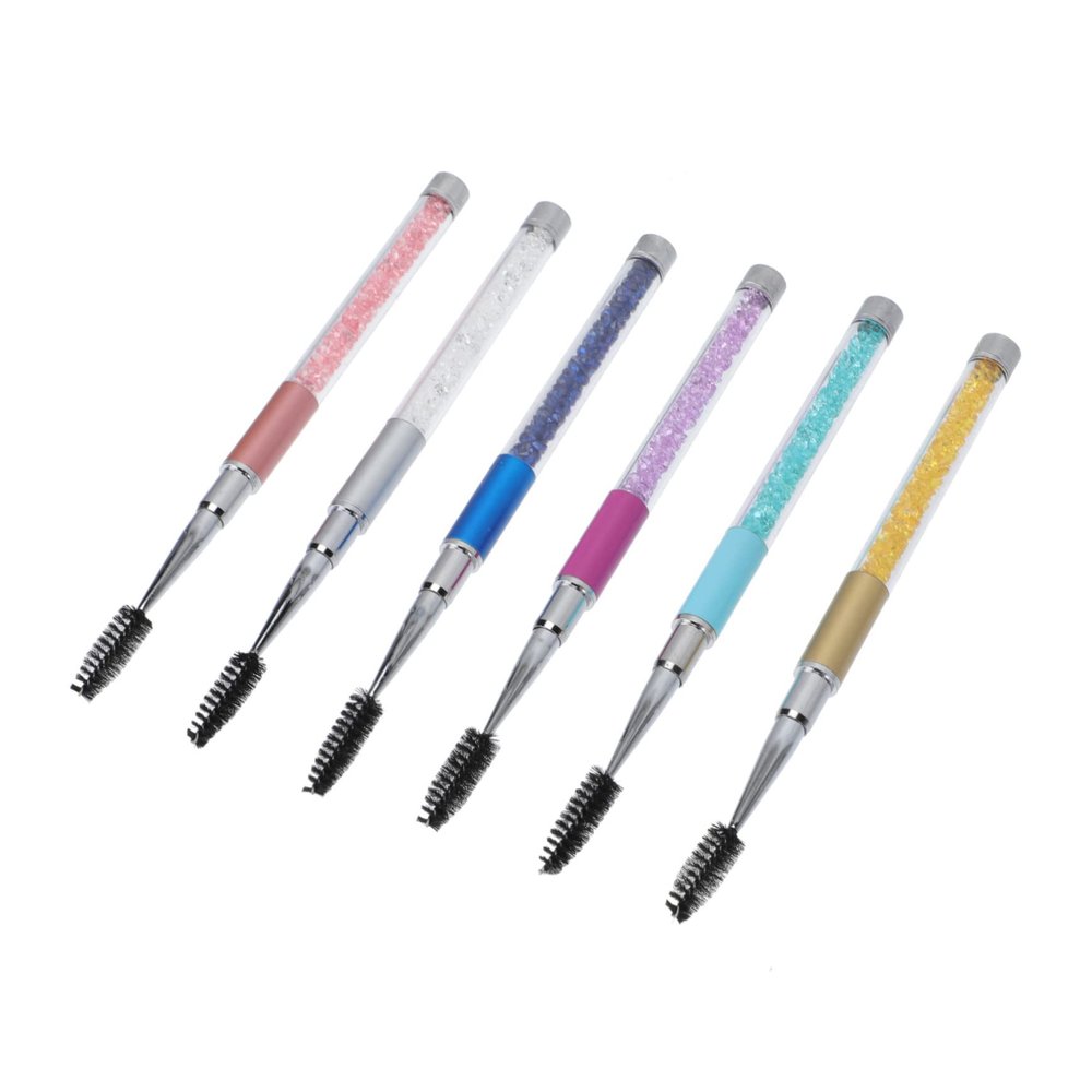 balacoo 6pcs Eyelash Brush Long Handle Versatile Eyelash Tool for Easy Mascara Application and Separation for Daily Use and Special Occasions