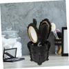 5pcs Vanity Mirror Set with Hair Brush, Detangling Paddle Brush, Hairdressing Combs, and Air Bag Storage Holder for Home Use view 2