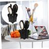 5pcs Vanity Mirror Set with Hair Brush, Detangling Paddle Brush, Hairdressing Combs, and Air Bag Storage Holder for Home Use view 3
