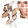 2 Pcs Nose Contour Brush Set, Double Sided 2 in 1 U-Shaped Contouring Brush with Fluffy Powder, V-Shaped Contour Makeup for Sculpting Defining Highlighter Cheekbones view 1
