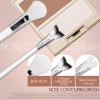 2 Pcs Nose Contour Brush Set, Double Sided 2 in 1 U-Shaped Contouring Brush with Fluffy Powder, V-Shaped Contour Makeup for Sculpting Defining Highlighter Cheekbones view 3