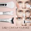 2 Pcs Nose Contour Brush Set, Double Sided 2 in 1 U-Shaped Contouring Brush with Fluffy Powder, V-Shaped Contour Makeup for Sculpting Defining Highlighter Cheekbones view 4