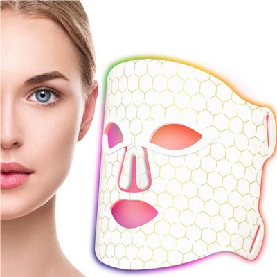 Betgod Led Red Light Therapy for Face, 7 Color Facial Mask Blue Red for Face Facial Skin Care(White)