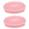 balacoo 2pcs Bath Hair Brush Double-Sided Washing Brush Massage Household Bath view 1
