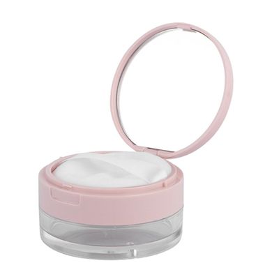 Beatifufu 1set Portable Makeup Case with Puff Empty Loose Container for Cosmetics Easy to Refill and Store Convenient Travel Reusable Design