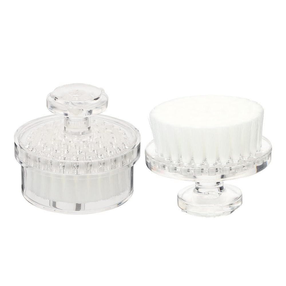 Beavorty 2pcs Deep Cleaning Facial Brush Manual Exfoliating Face Care Tools for Pore Cleansing and Gentle Massage for Daily Skin Care Routine White