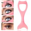 3 in 1 Mermaid Mascara Shield Silicone Eyelash Applicator Guard Reusable Eye Makeup Tool with Eyeliner Template Eyelash Separator Tool Eyelash Comb Eyeshadow Auxiliary Tool for Women, Detachable(Pink) view 1