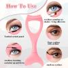 3 in 1 Mermaid Mascara Shield Silicone Eyelash Applicator Guard Reusable Eye Makeup Tool with Eyeliner Template Eyelash Separator Tool Eyelash Comb Eyeshadow Auxiliary Tool for Women, Detachable(Pink) view 2