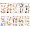 20 Sheets 10 Styles Circus Temporary Tattoos for Kids, Carnival Tattoos Temporary Clown Elephant Balloon Seal Bear Horse Circus Stickers Cartoon Tattoos Carnival Stickers for Party view 1