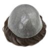 Toupee For Men Real Human Hair Replacement System Mens Toupee Hair Pieces Poly Men Hair System Durable Invisible Hair Pieces For Men8x10''-100% light to Medium density#440 4# MEDIUM BROWN+40% GREY view 3