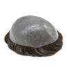 Toupee For Men Real Human Hair Replacement System Mens Toupee Hair Pieces Poly Men Hair System Durable Invisible Hair Pieces For Men8x10''-100% light to Medium density#440 4# MEDIUM BROWN+40% GREY view 4