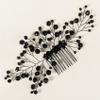 AUNEAL Hair Accessories for Women Bride Wedding Hair Comb Black Crystal Side Comb Bridal Leaf Headpiece Bridesmaid view 2