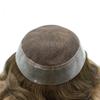 Toupee For Men Hair Replacement System Soft Swiss Lace Mens Toupee Hair Pieces Real Human Hair Bleached Knots Hair System For Men7x9Medium light to Medium density#410 4# MEDIUM BROWN+10% GREY view 4