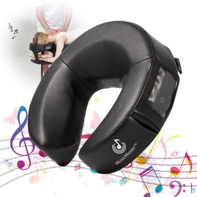 Master Massage Table Face Cushion Pillow Professional Massage Bed Universal Face Down Pillow Headrest Face Rest (Music Cushion, Black)