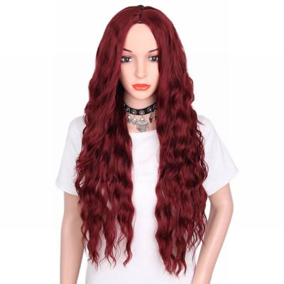 30'' with Long Curly Wig for Women Long Wavy Wig Synthetic High Temperature Silk Fiber for Daily Party