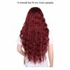 30'' with Long Curly Wig for Women Long Wavy Wig Synthetic High Temperature Silk Fiber for Daily Party view 4