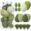 14 Pcs Makeup Sponge Set, Beauty Sponges Blender with 4 Pcs Powder Puff and 4 Pcs Mini Make up Sponges St. Patrick's Day Gift for Liquid,Foundation,Powder,Concealer,Cream (Green) view 1