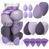 14 Pcs Makeup Sponge Set, Beauty Sponges Blender with 4 Pcs Powder Puff and 4 Pcs Mini Make up Sponges for Liquid,Foundation,Powder,Concealer,Cream (Purple) view 1