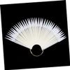 FRCOLOR 50pcs Fan Shaped Nail Display Cards for Nail Art Practice Natural Color Practice Sticks for Engraving and Painting Easy to Organize and Carry for Beginners and Professionals view 4