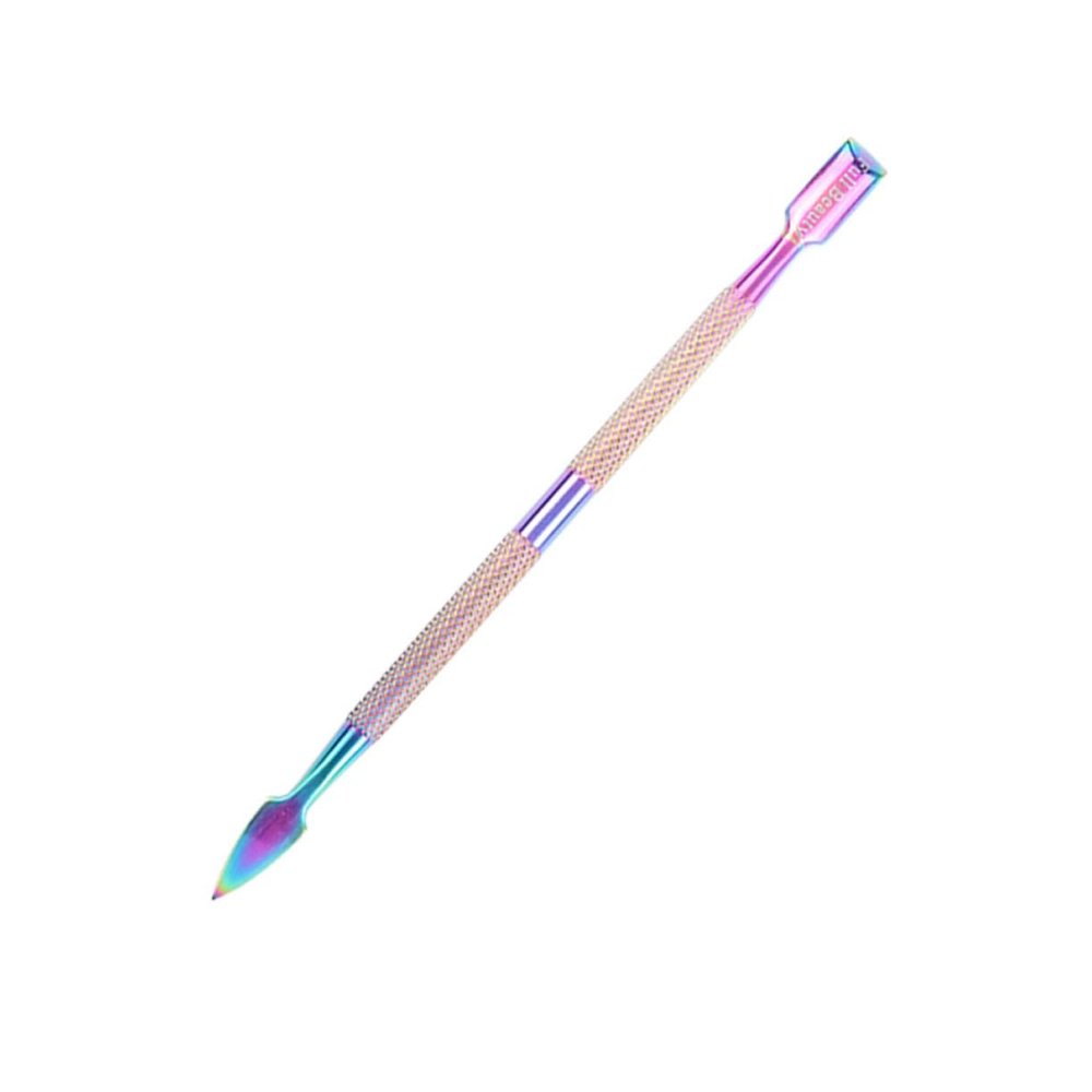 Beaupretty Stainless Steel Nail Cuticle Pusher Nail Art Tool Electroplated Cuticle Cleaner Perfect for Salon Home Use