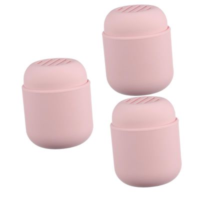 FRCOLOR 3pcs Portable Silicone Makeup Sponge Drying Holder Case Travel-friendly Protective Container for Makeup Sponge Dust Design Material Lightweight and Compact