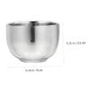 FRCOLOR 4pcs Shaving Tools Stainless Steel Shaving Bowl Men's Bubble Bowl Lid Rustproof Easy Clean view 2