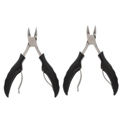 FRCOLOR 2 Pcs Professional Cuticle Nippers Double Spring Nail Clipper Tool Nail Trimmer for
