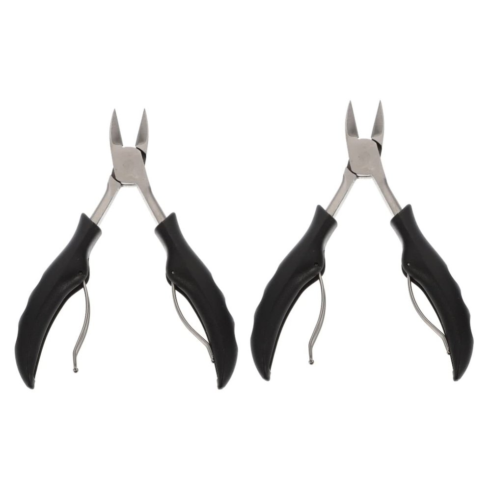 FRCOLOR 2 Pcs Professional Cuticle Nippers Double Spring Nail Clipper Tool Nail Trimmer for