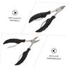 FRCOLOR 2 Pcs Professional Cuticle Nippers Double Spring Nail Clipper Tool Nail Trimmer for view 4
