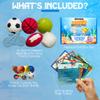 Bath Bombs for Boys W/Educational Flash Cards - Bathbombs with Toys Inside - 2.5 oz Gift Set of 6 Scented Organic Handmade with Natural Essential Oils - Sports Surprise Inside by Zenseme view 2