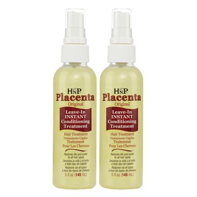 HNP Placenta Original Leave-In Conditioning Hair Treatment Pump, 5 Oz - Pack of 2