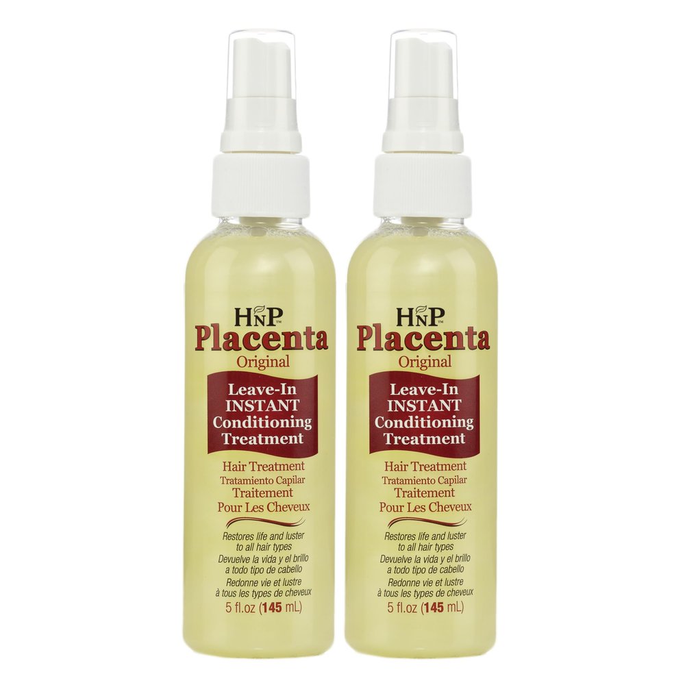HNP Placenta Original Leave-In Conditioning Hair Treatment Pump, 5 Oz - Pack of 2