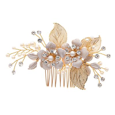 Angoily Bride Hair Comb Headpiece Leaf Decorative Hair Accessory for Women for Brides and Formal Events