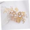 Angoily Bride Hair Comb Headpiece Leaf Decorative Hair Accessory for Women for Brides and Formal Events view 2