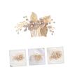 Angoily Bride Hair Comb Headpiece Leaf Decorative Hair Accessory for Women for Brides and Formal Events view 4
