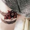 3 Pieces Of Waterproof Tattoo Stickers Temporary Tattoos Fake Tattoo For Men And Women, Long-Lasting Bow Lace To Cover Scars On Thighs view 3
