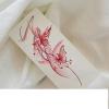 2 Butterfly Tattoo Stickers Temporary Tattoos Fake Tattoo On Thigh Waterproof For Women Long-Lasting Flower Arm Semi-Permanent Clavicle Red Sexy view 3