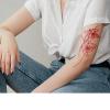2 Butterfly Tattoo Stickers Temporary Tattoos Fake Tattoo On Thigh Waterproof For Women Long-Lasting Flower Arm Semi-Permanent Clavicle Red Sexy view 4