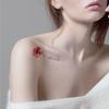2 Pieces Of 8 Flower English Clavicle Tattoo Stickers Temporary Tattoos Fake Tattoo Sexy Korean Simulation Female Waterproof And Long-Lasting view 1