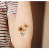 2 Pieces Of Sunflower Tattoo Stickers Temporary Tattoos Fake Tattoo, Waterproof, Long-Lasting, Fresh For Women'S Arms view 2