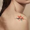 2 Sexy Lotus Spine Tattoo Stickers Temporary Tattoos Fake Tattoo With Large Lotus Pattern On Back, Waterproof For Women, Long-Lasting Flower Arm For Men view 1