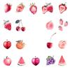 18 Small Pictures Strawberry Fruit Tattoo Stickers Temporary Tattoos Fake Tattoo Peach Cherry Girl Waterproof Long-Lasting Sweet Stickers view 1