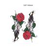 2 Colorful Rose Feather Tattoo Stickers Temporary Tattoos Fake Tattoo Waterproof Women'S Scar Covering Tattoo Stickers Temporary Tattoo Fake Tattoo view 3