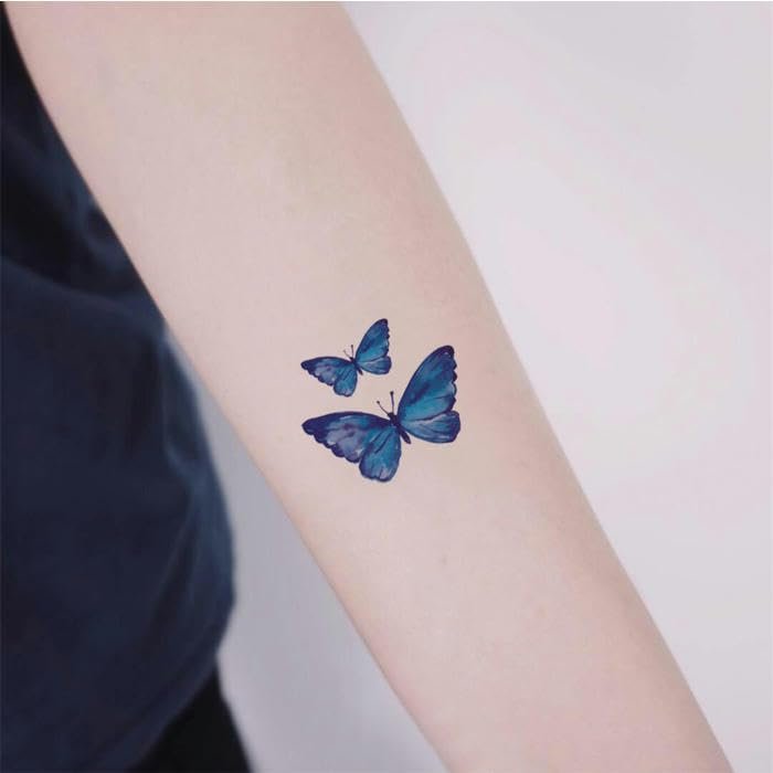 2 Pieces Of Tattoo Stickers Temporary Tattoos Fake Tattoo For Women Waterproof And Long-Lasting Butterfly Fairy Literary And Artistic Small And Fresh