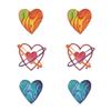 2 Tattoo Stickers Temporary Tattoos Fake Tattoo, Hand-Painted Colorful Hearts, Cute And Fresh view 2