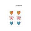2 Tattoo Stickers Temporary Tattoos Fake Tattoo, Hand-Painted Colorful Hearts, Cute And Fresh view 3