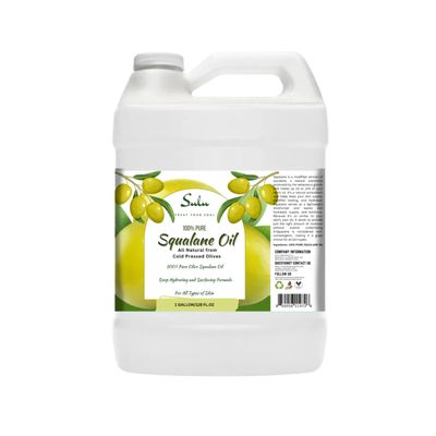 100% Pure Squalane Oil derived from Cold Pressed Olives for Face, Hair, Body -1 Gallon/128 fl.oz